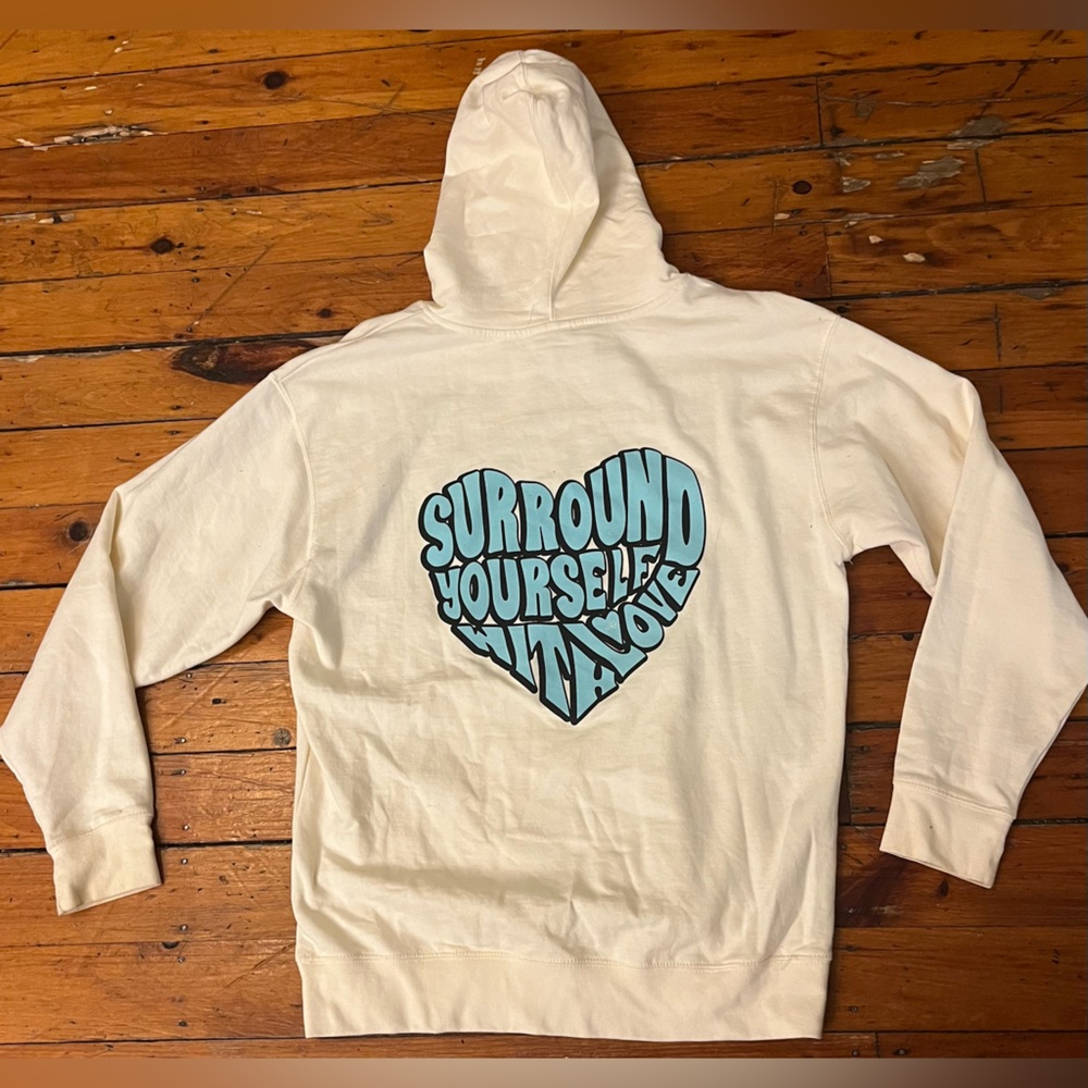 Independent Trading Company Hoodie “Surround Yourself With Love” Unisex Size L